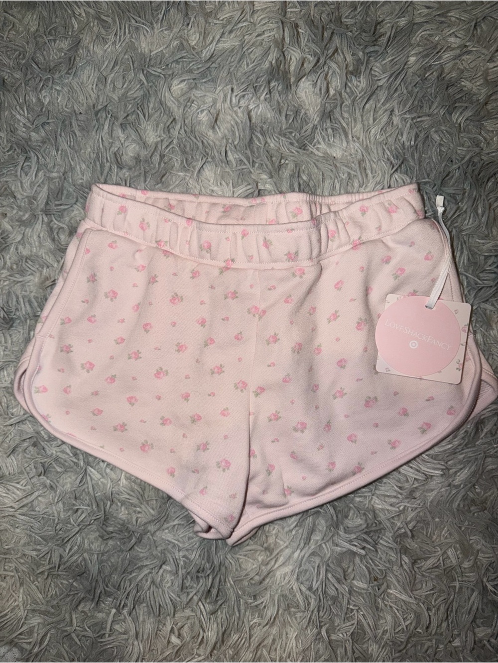 LoveShackFancy Pink Floral kids XXL Lounge Shorts